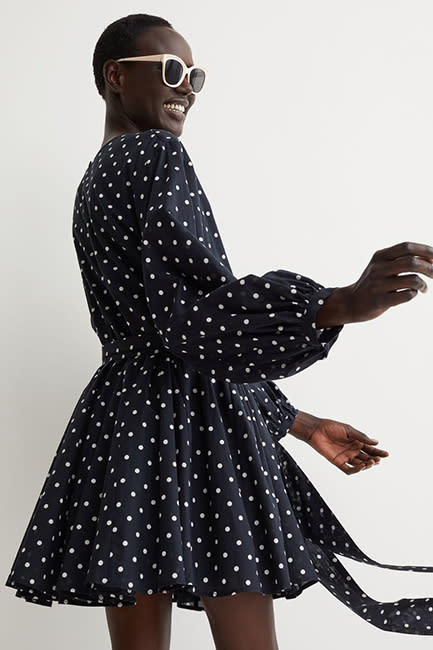 hm-polka-dot-flared-dress