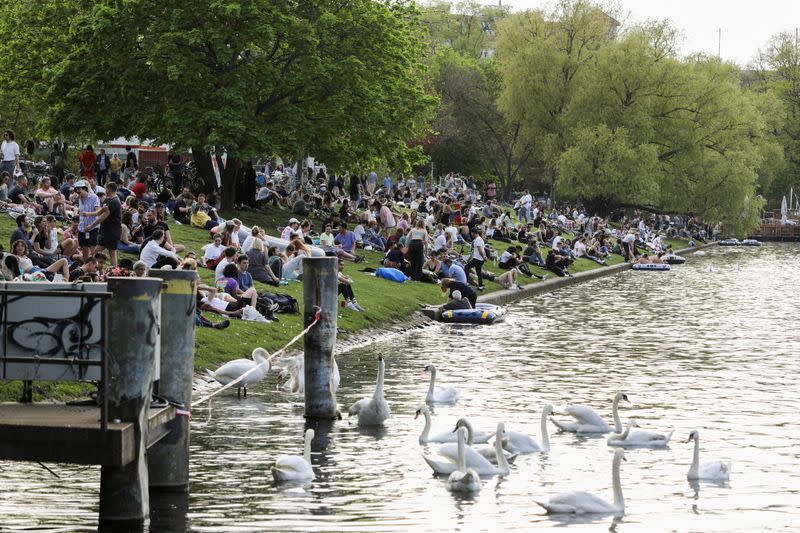 FILE PHOTO: Sunny weather in Berlin