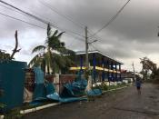 A man walks past damaged homes after Typhoon Phanfone swept through Tanauan, Leyte, in the Philippines