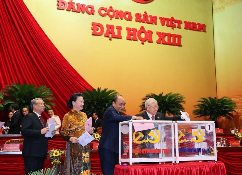 The 13th national congress of the ruling communist party of Vietnam in Hanoi