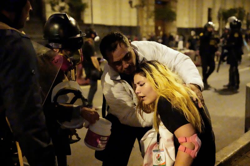 Manifestación contra el Gobierno en Lima