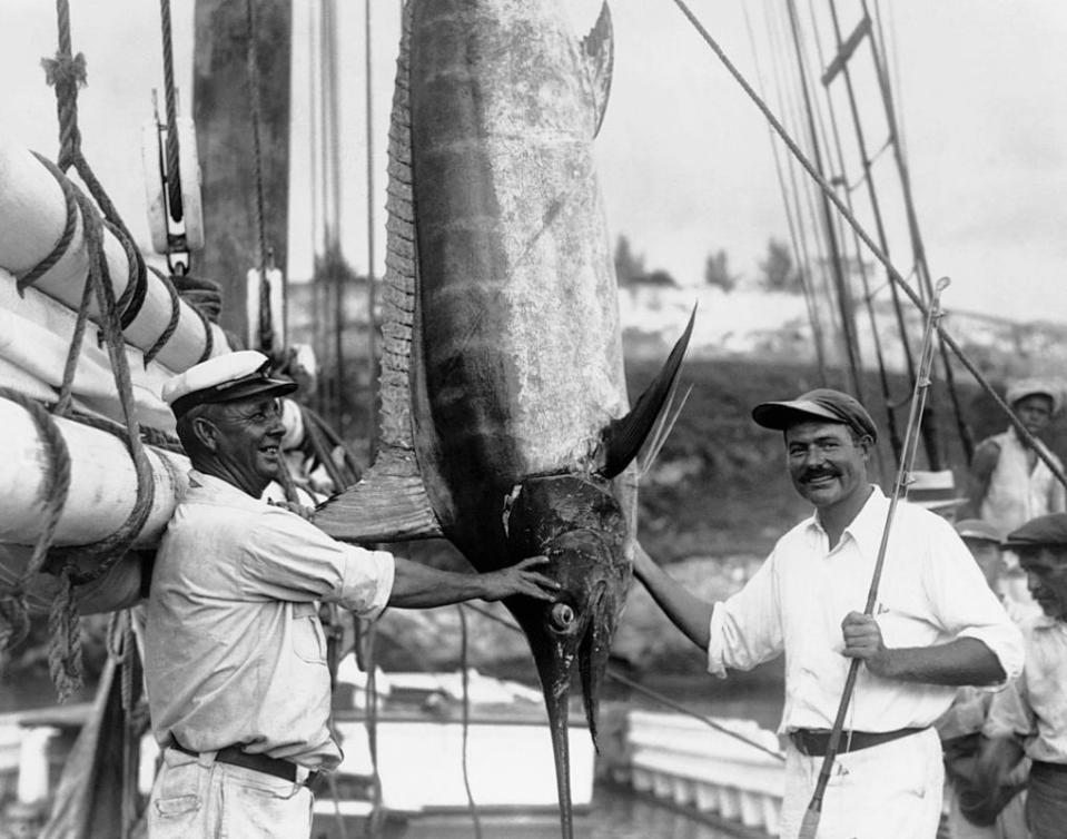 Ernest Hemingway with Fisher and Marlin