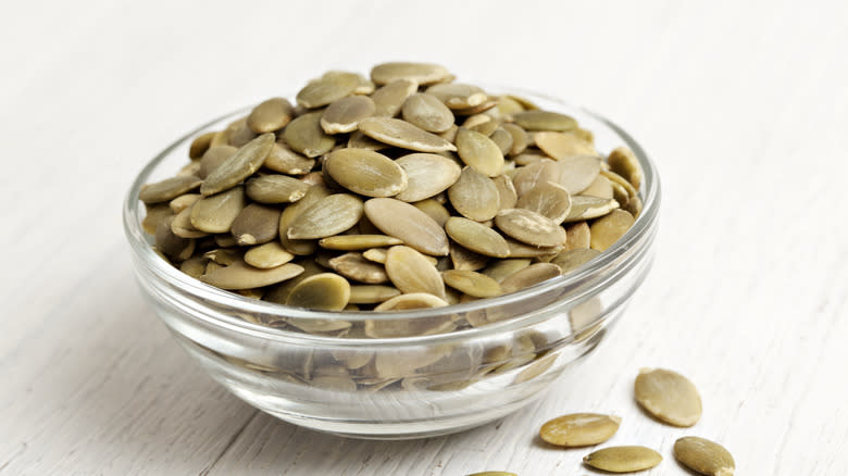 pepitas seeds in a bowl