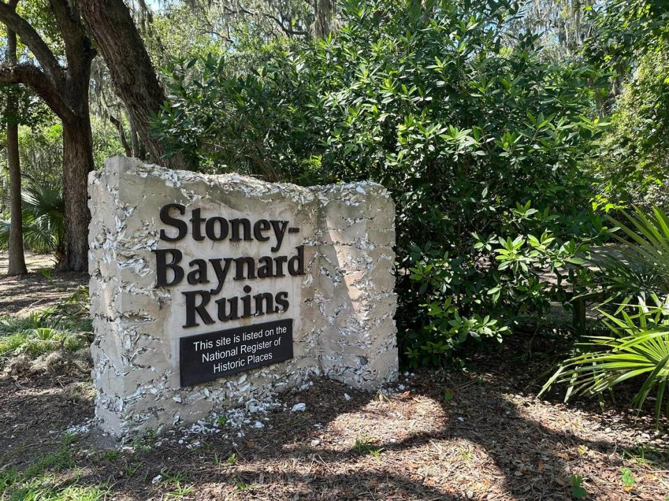 The entrance to the Stoney-Baynard Ruins can be found at the south end of Hilton Head Island in Sea Pines off of Plantation Drive.