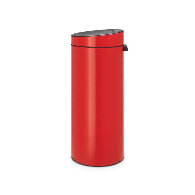 6) Brabantia Passion Red Touch Top Trash Can