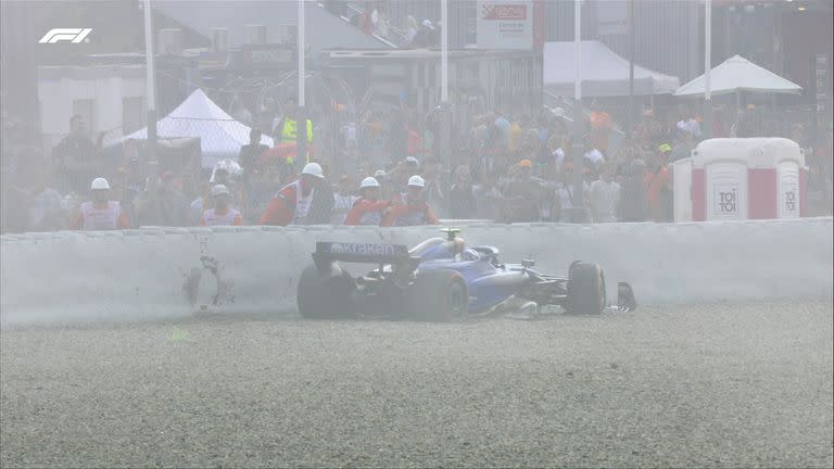 El despiste de Logan Sargeant generó una bandera roja en Montmeló y la sesión, por la lluvias más intensas, ya no volvió a ser igual al reanudarse...