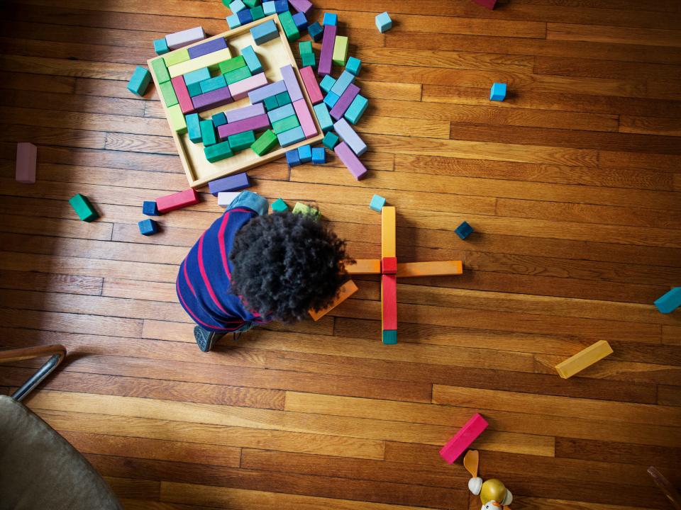 black boy playing