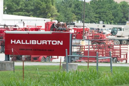 Various Halliburton equipment being stored at the equipment yard in Alvarado, Texas June 2, 2015. REUTERS/Cooper Neill