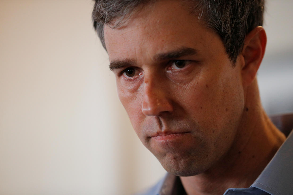 Former Rep. Beto O'Rourke (D-Texas) during a campaign stop in Portsmouth, New Hampshire, on March 21. Some veterans of&nbsp;the 2016 presidential bid by Sen. Bernie Sanders (I-Vt.) are in O'Rourke's corner. (Photo: Reuters/Brian Snyder)