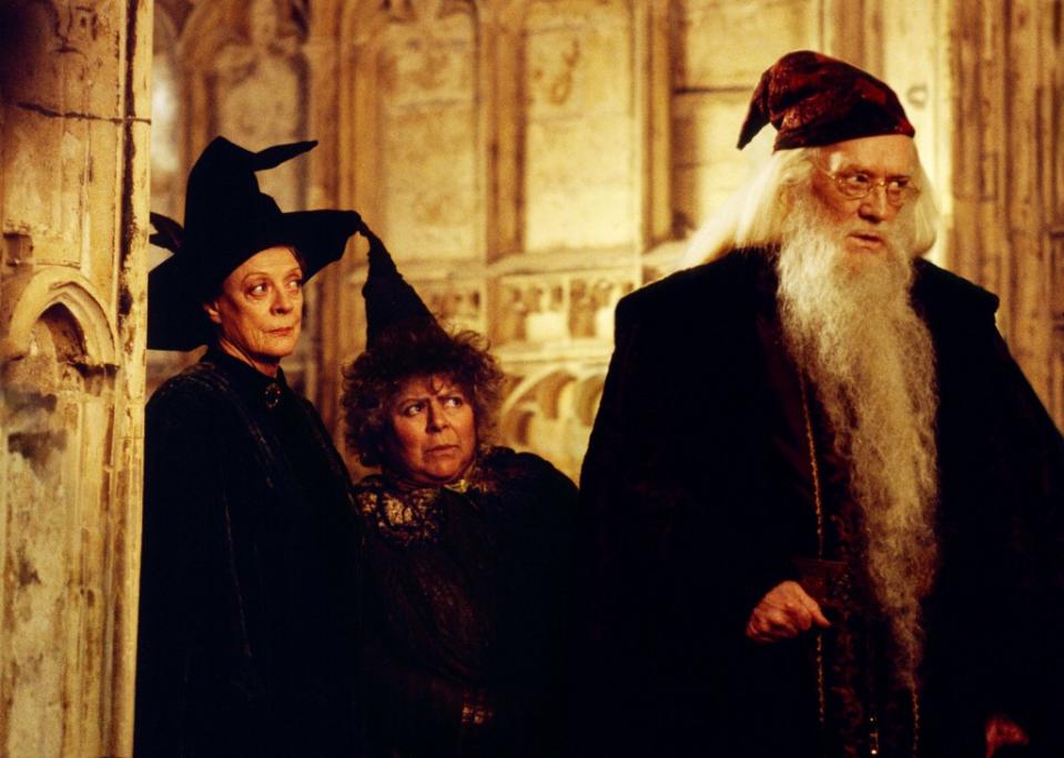 Maggie Smith, Miriam Margolyes and Richard Harris in “Harry Potter and the Chamber of Secrets.” Warner Bros/Courtesy Everett Collection