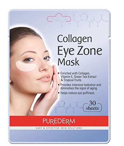 Deluxe Collagen Eye Mask Collagen Pads For Women By Purederm 4 Pack Of 30 Sheets/Natural Eye Patches With Anti-aging and Wrinkle Care Properties/Help Reduce Dark Circles and Puffiness (Amazon / Amazon)