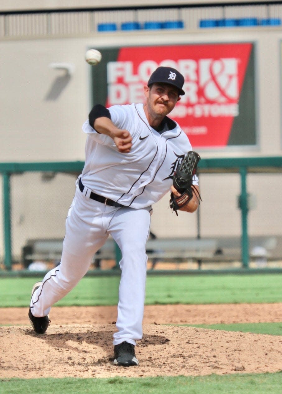 Detroit Tigers prospect Jason Foley during 2020 instructional league play  in Lakeland, Florida.