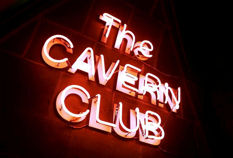 <em>Recreation – Derek Oldfield has spent around £10,000 recreating the iconic Cavern Club in his own garage (Pictures: SWNS)</em>