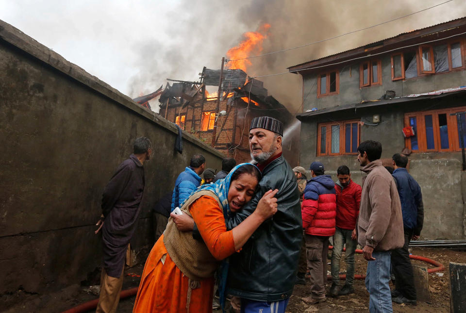 Fire in Srinagar