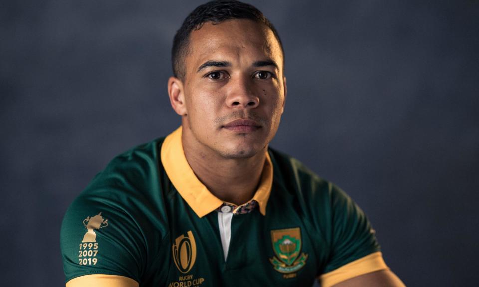 <span>Cheslin Kolbe says sport was his escape from violence: ‘Playing touch rugby barefoot in the streets gave me hope.’</span><span>Photograph: Alex Livesey/World Rugby/Getty Images</span>