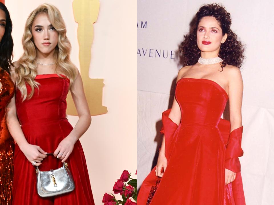 Valentina Pinault Wore Mom Salma’s Red Gown From the 1997 Fire & IceBall