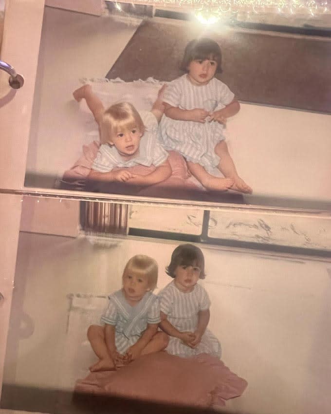 Aaron Carter y su hermana melliza Angel Carter en la infancia