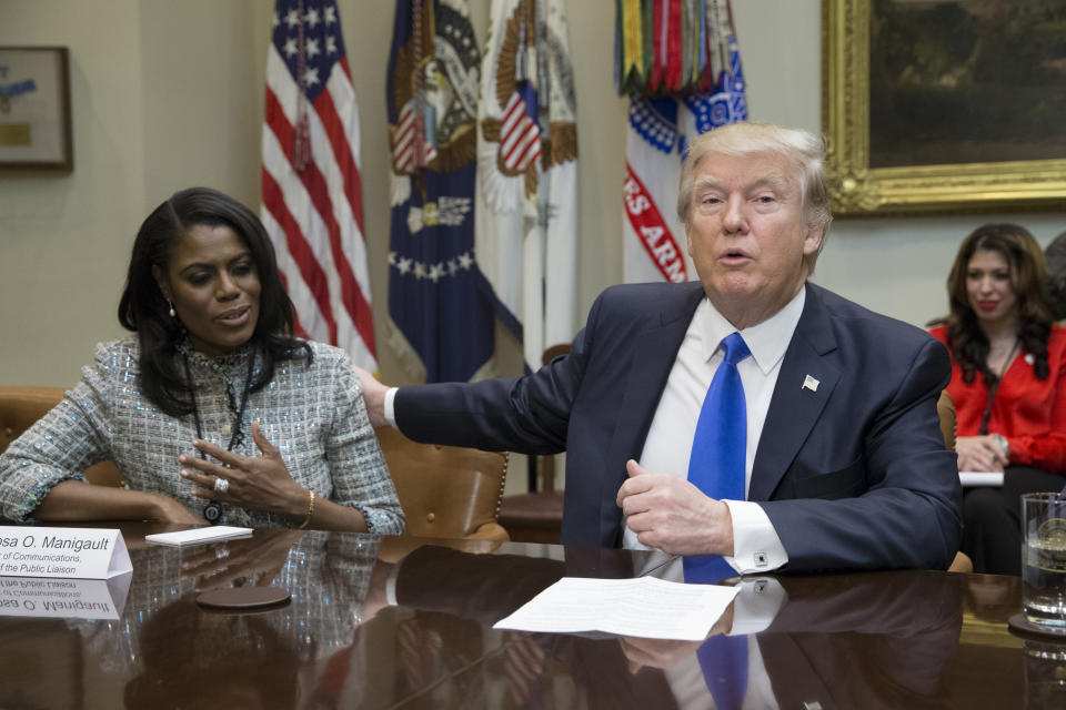 Omarosa recalls witnessing Donald Trump’s racism in her new book. (Photo: Getty Images)