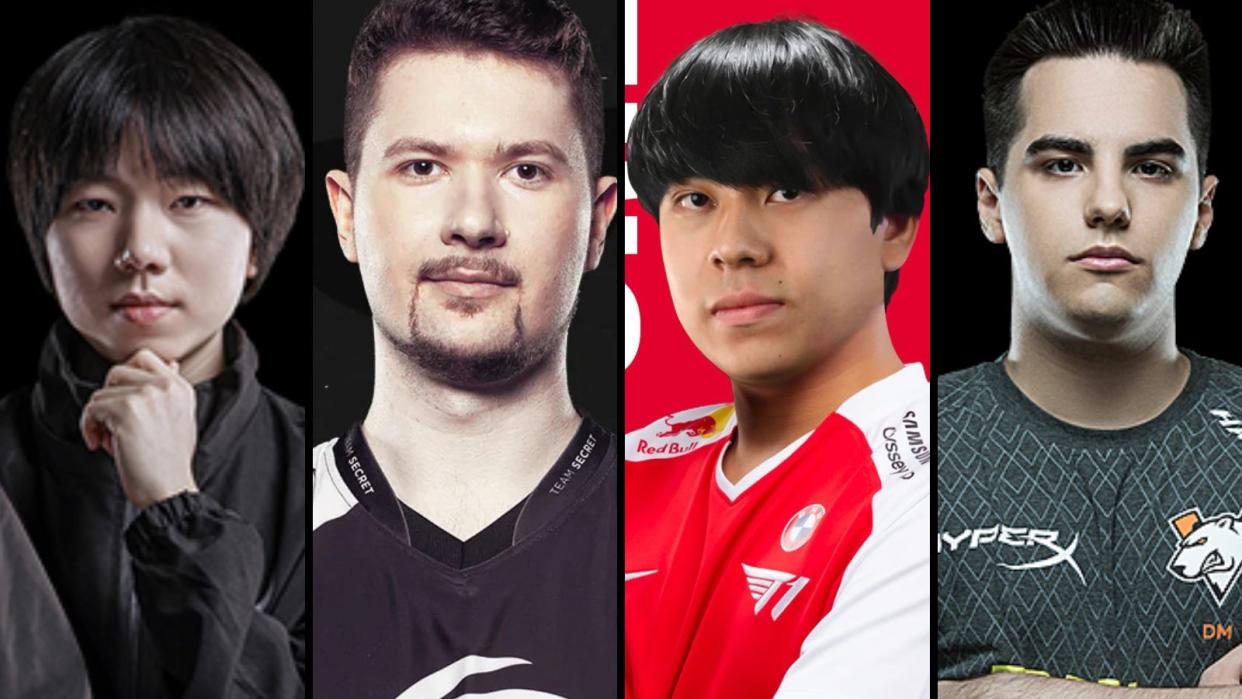 The International 11's Last Chance Qualifiers features big-name teams like Xtreme Gaming, Team Secret, T1, and Virtus.pro, among others, fighting for the last two spots in The International 11 Group Stage. Pictured: Xtreme Gaming Paparazi灬, Team Secret Puppey, T1 ana, Virtus.pro DM. (Photos: Perfect World Esports, Team Secret, T1, Virtus.pro)