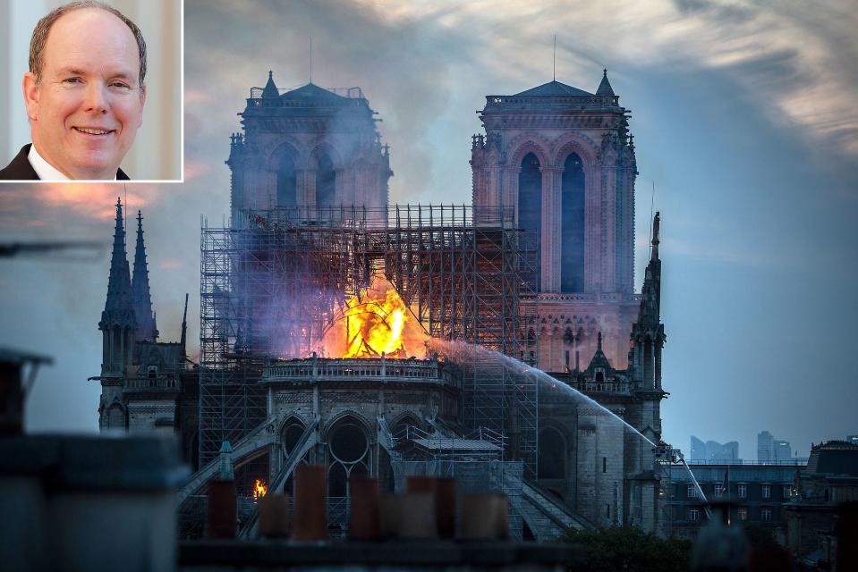 Prince Albert Pledges Financial Aid in Rebuilding of Notre Dame