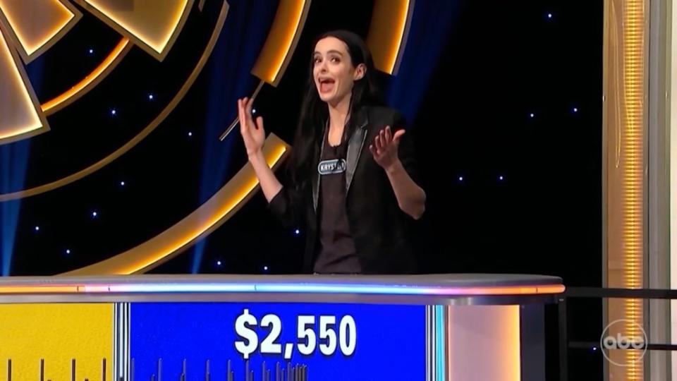 Krysten Ritter competing on “Celebrity Wheel of Fortune.” ABC