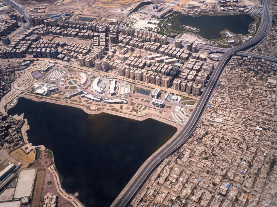 An aerial view of east Cairo.