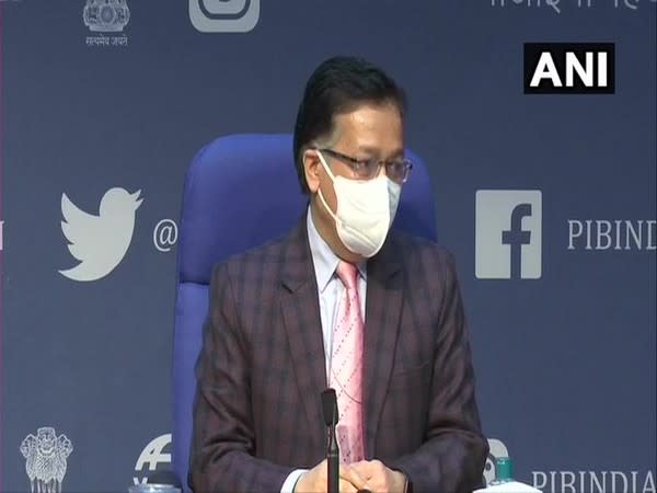 Union Health Secretary Rajesh Bhushan speaking at a press briefing on Tuesday. (Photo/ANI) 