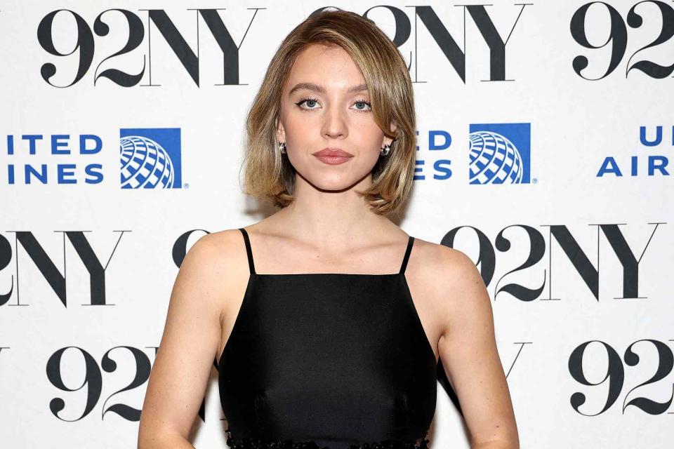 <p>Jamie McCarthy/Getty </p> Sydney Sweeney on March 20, 2024