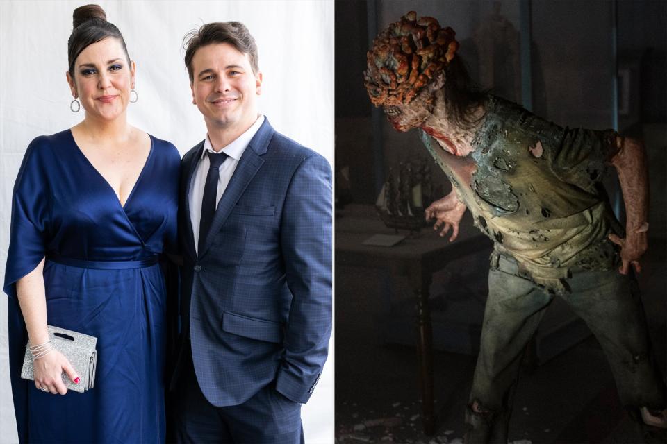 SANTA MONICA, CALIFORNIA - MARCH 04: Actress Melanie Lynskey (L) and actor Jason Ritter attend the 2023 Film Independent Spirit Awards on March 04, 2023 in Santa Monica, California. (Photo by Amanda Edwards/Getty Images); The Last Of Us Photograph by Liane Hentscher/HBO Samuel Hoeksema HBO The Last of Us Season 1 - Episode 2