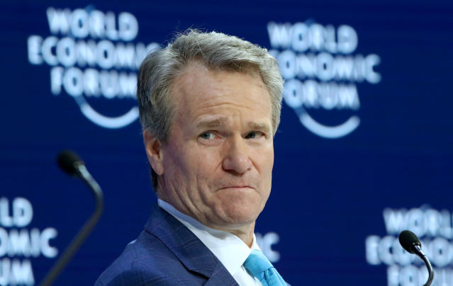 Chairman and CEO of Bank of America Brian T. Moynihan attends a session at the 50th World Economic Forum (WEF) annual meeting in Davos, Switzerland, January 21, 2020. REUTERS/Denis Balibouse