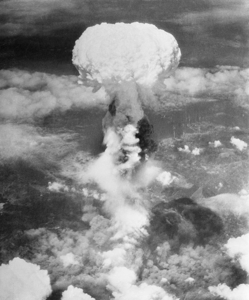 a bomb's mushroom cloud