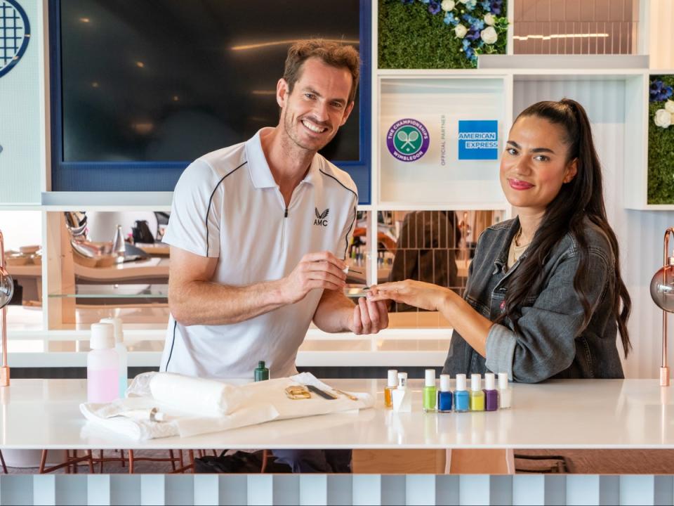 Wimbledon champion Andy Murray collaborated with nail artist Michelle Humphreys (American Express)