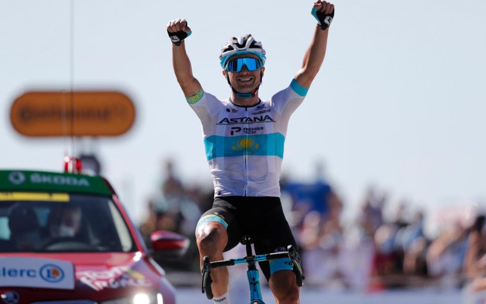 Alexey Lutsenko - Alexey Lutsenko escapes to victory with Tour de France stage win as Adam Yates hold on to yellow - REUTERS