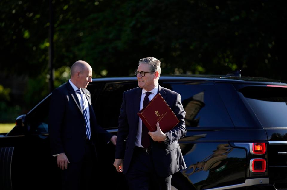 Prime Minister Sir Keir Starmer arrives at Stormont Castle (Niall Carson/PA Wire)