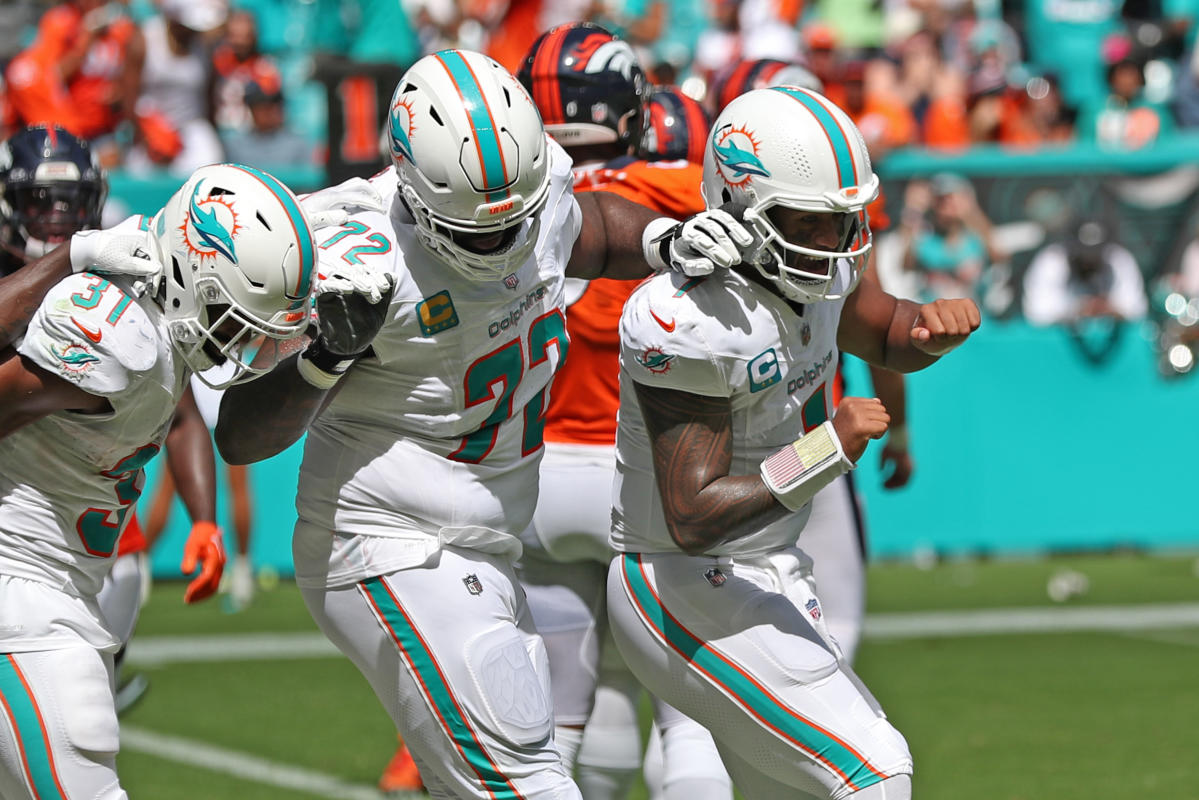 Dolphins-Bills grades; plus stock up, stock down