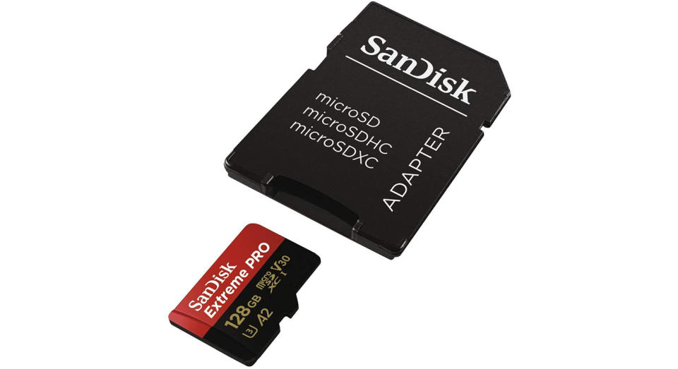 SanDisk Extreme Pro 128 GB microSDXC Memory Card + SD Adapter