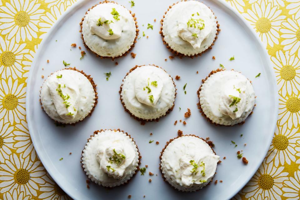 Homemade pies don’t always have to be baked. These frozen mini pies take a no-bake approach to one of summer’s best pie recipes. <a href="https://www.epicurious.com/recipes/food/views/mini-frozen-key-lime-pies?mbid=synd_yahoo_rss" rel="nofollow noopener" target="_blank" data-ylk="slk:See recipe.;elm:context_link;itc:0" class="link ">See recipe.</a>