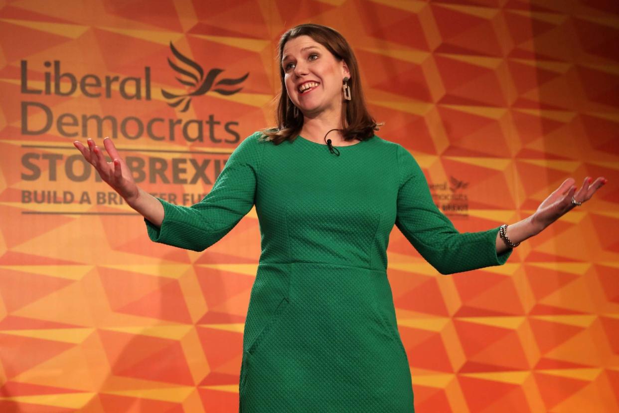 Liberal Democrats leader Jo Swinson launches the Liberal Democrat election manifesto: Getty Images