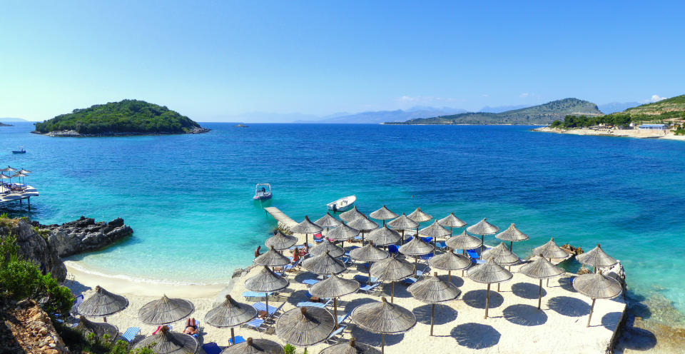 Ksamil is one of the most popular beaches in Albania and much visited by both domestic and foreign tourists. It is located in the south of Albania, on the Albanian rivièra. It is located just next to the famous archaeological city of Butrint.