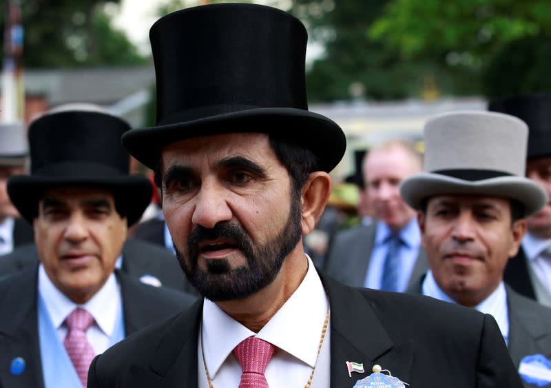 FILE PHOTO: Dubai ruler Sheikh Mohammed bin Rashid al-Maktoum arrives for Ladies Day at Royal Ascot in southern England