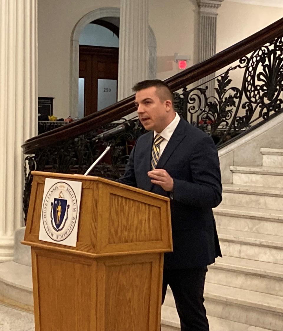 Duncan DaViau, a past president of the Massachusetts Association of Physician Assistants, was a speaker Thursday at Lobby Day.