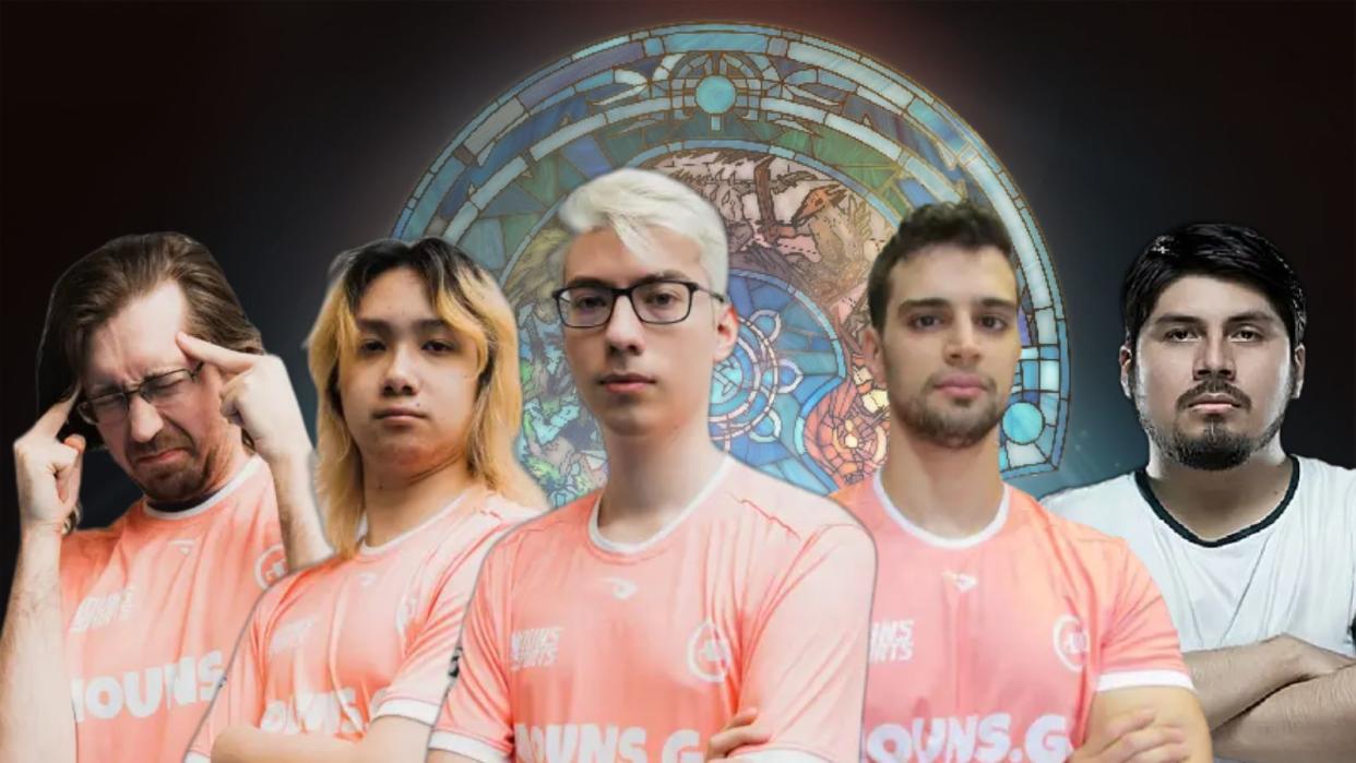 Nouns Esports are the second team to qualify for The International 2023 through the regional qualifiers after they swept B8 in the grand finals of the North American regional qualifiers. (Photos: Nouns Esports, Valve Software)