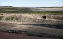 A view of mining operations is seen during a tour of Peabody Energy's Rawhide coal mine near Gillette, Wyoming, U.S. June 1, 2016. REUTERS/Kristina Barker