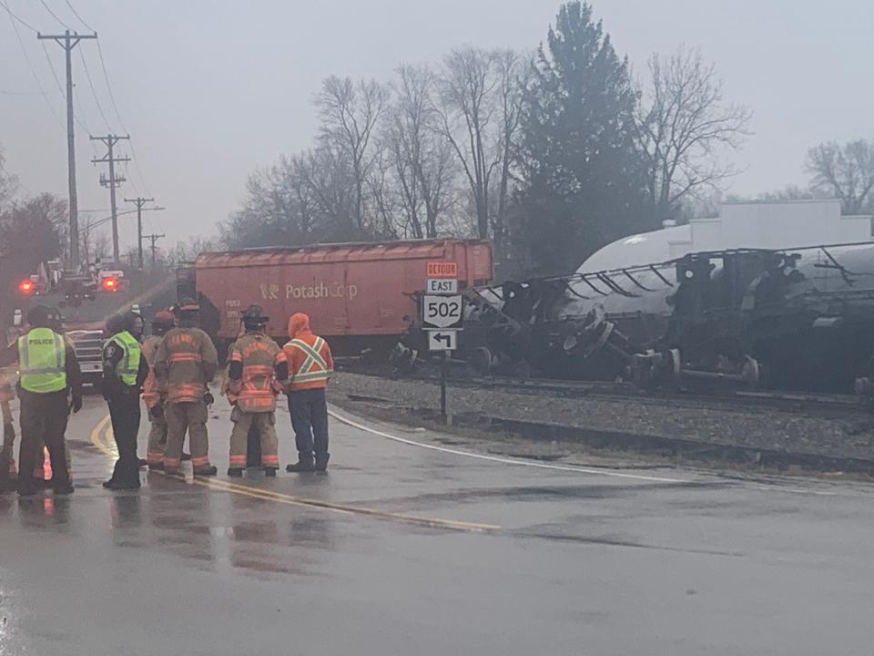 Police are on the scene of a train derailment in Darke County.