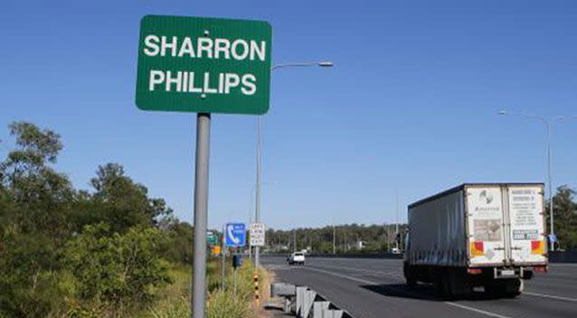 A sign that remains on the side of the busy road serves as a constant reminder to the public. Source: Supplied.