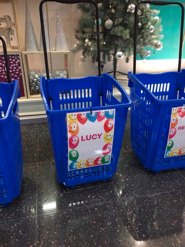 Each of the kids had their own shopping basket. Photo: Facebook/Kmart Mums Australia