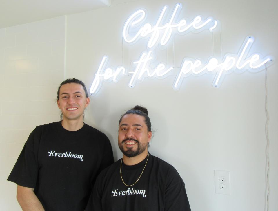 Matthew Ortega and Efrain Mercado, owners of Everbloom Coffee, met while attending College of the Desert.