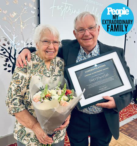 <p>Alex Mcguire, Lincolnshire County Council</p> Margaret and Robert Isdale were awarded a lifetime achievement award by Lincolnshire County Council for their fostering efforts