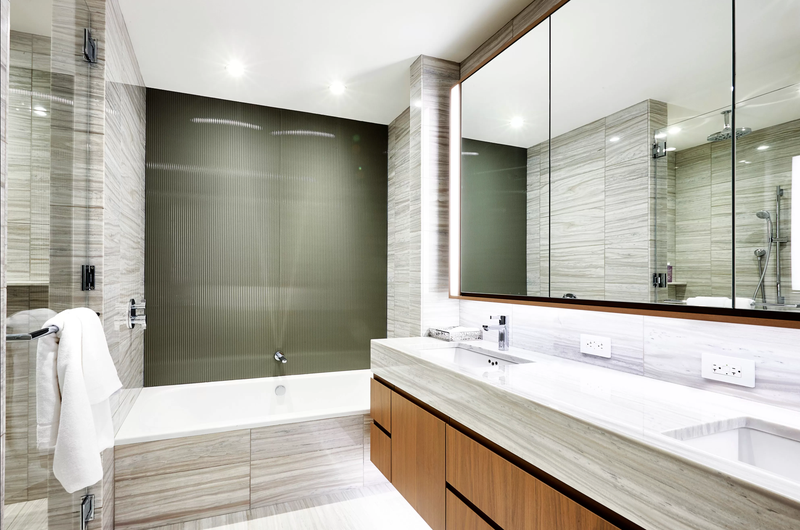 A view inside one of the bathrooms of Williams’ luxury condo in 50 West. - Screenshot: MLS