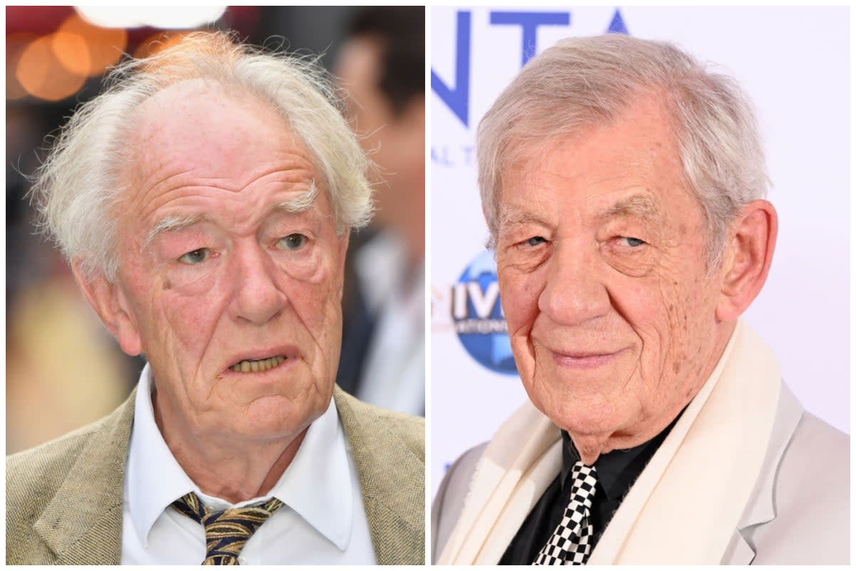 Ian McKellen (right) says he is frequently mistaken for Michael Gambon (left) even though he is dead (Getty)